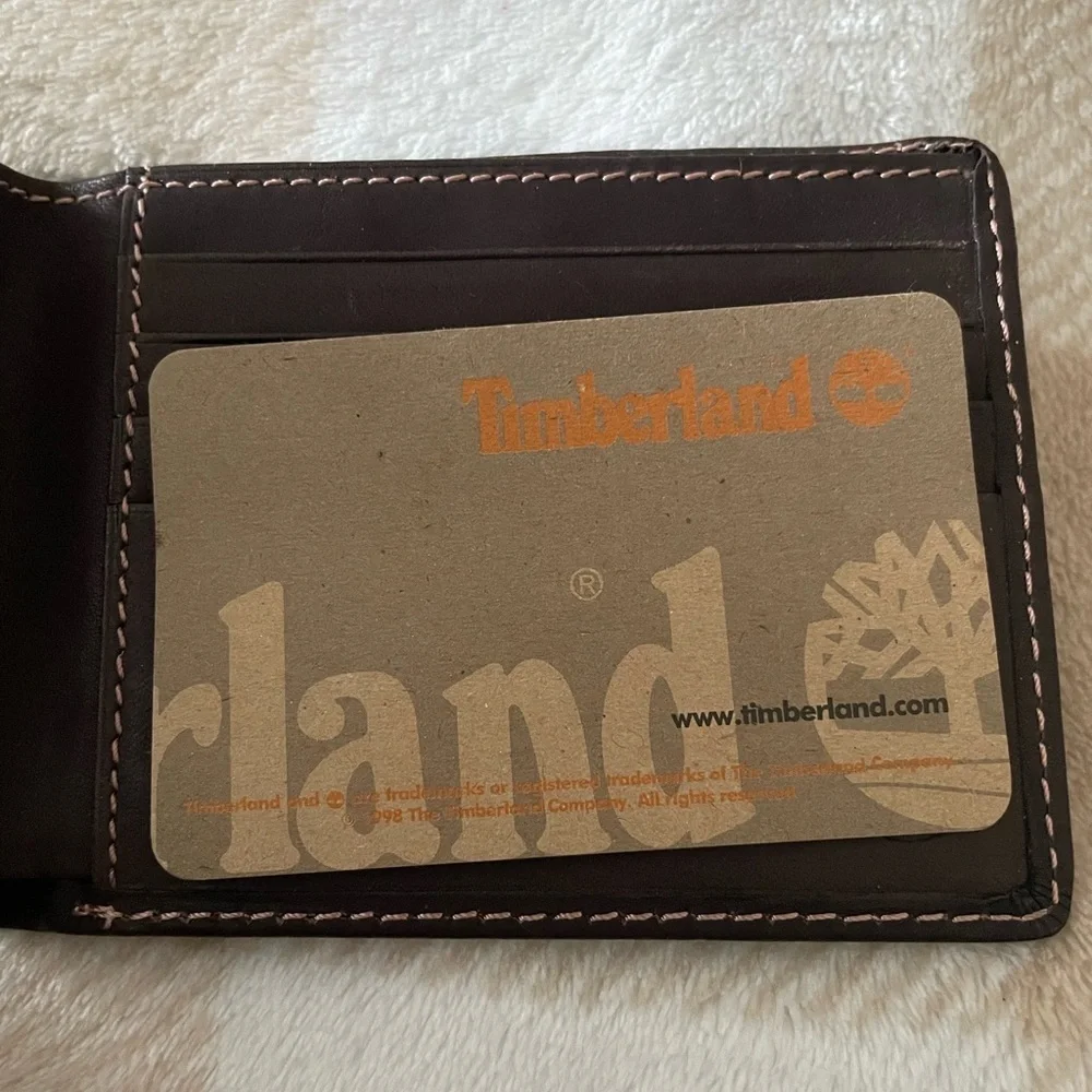 Timberland Dark Brown Leather Wallet Cash and Card Holder